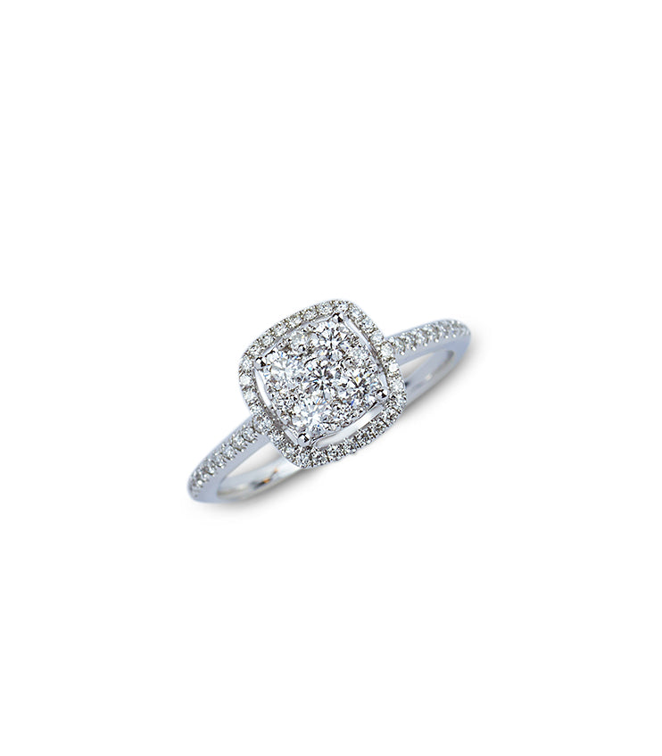 Diamante Cushion Ring