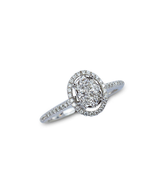 Diamante Oval Ring