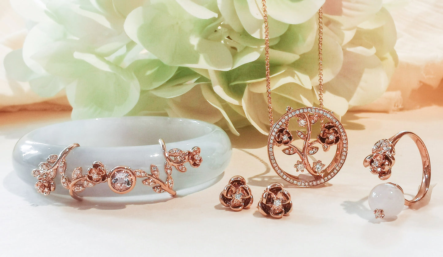 花好月圆 - Wild Rose Briar Bridal Set