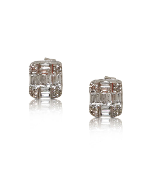 Shield Diamond Studs