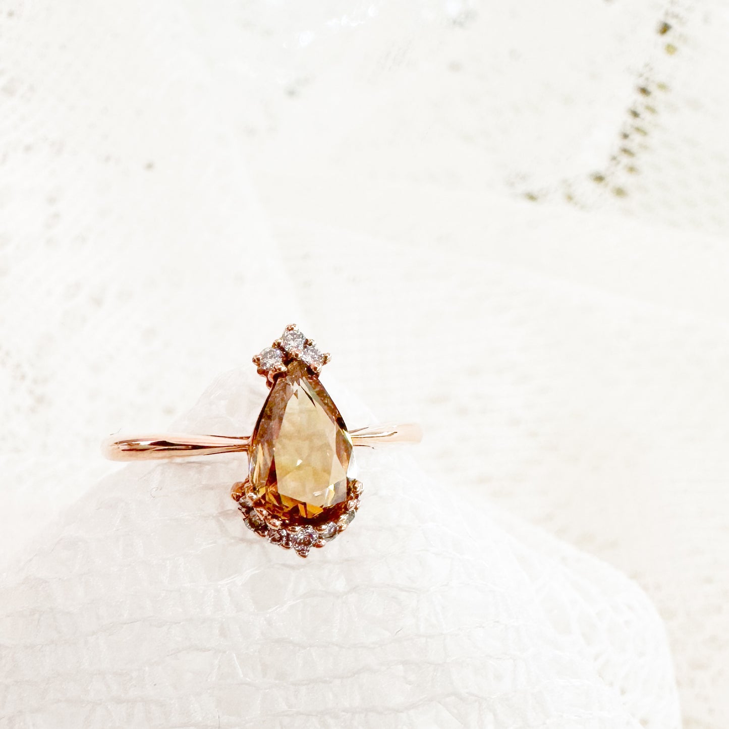 Diamanté Cognac Ring