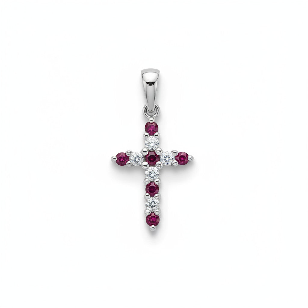 Camellia Cross Pendant