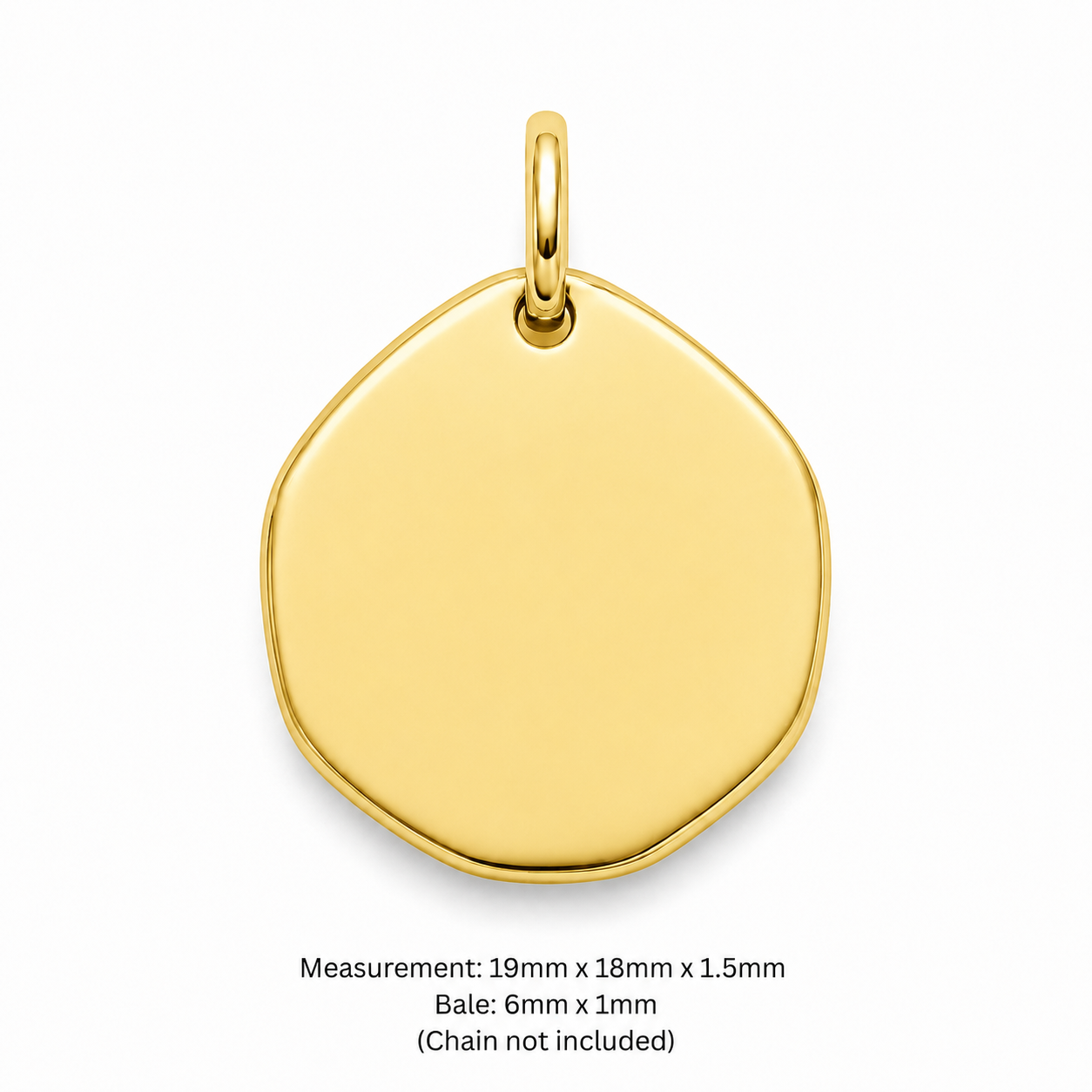 9k Hand Enamelled Pet Pendant Yellow