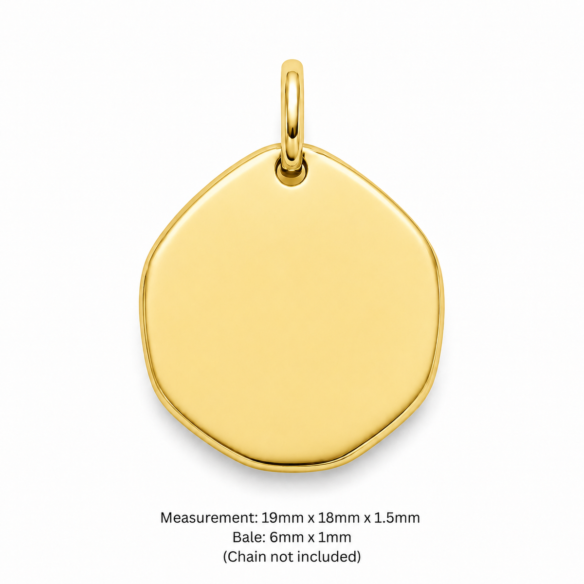 9k Hand Enamelled Pet Pendant Yellow