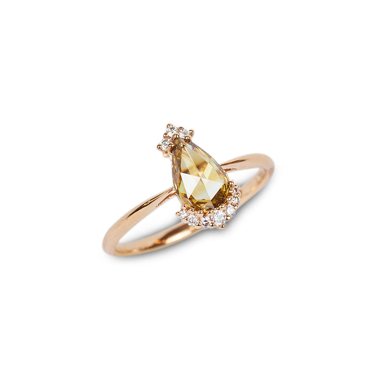 Diamanté Cognac Ring
