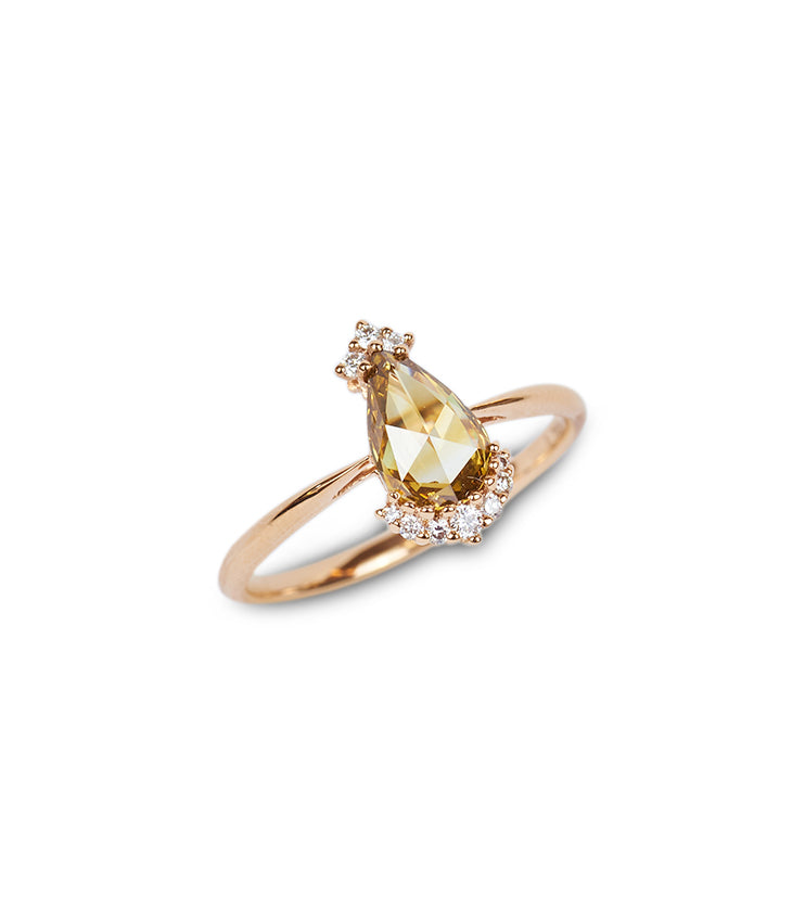 Diamanté Cognac Ring