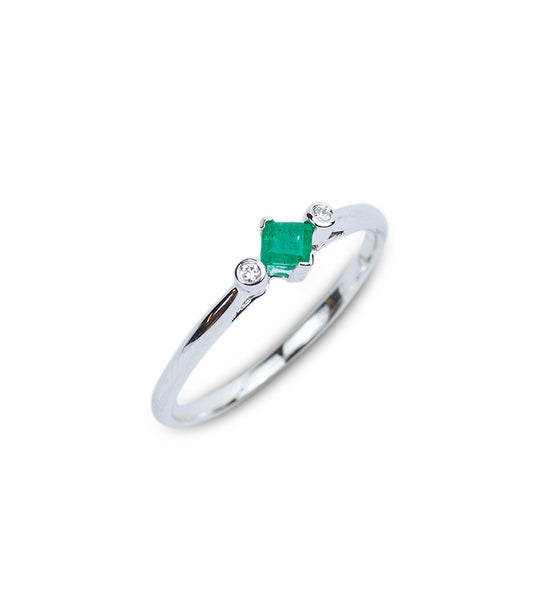 Emerald Petite Bibelot Ring