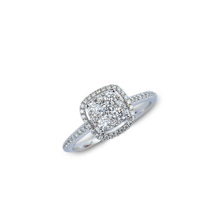 Diamante Cushion Ring