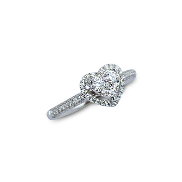 Diamante Heart Ring