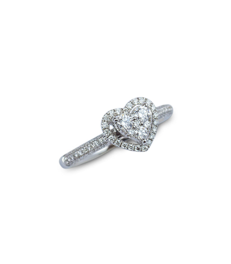 Diamante Heart Ring