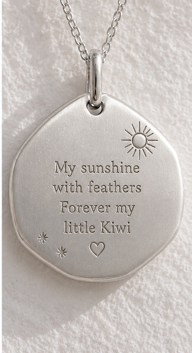 Hand Enamelled Pet Pendant White