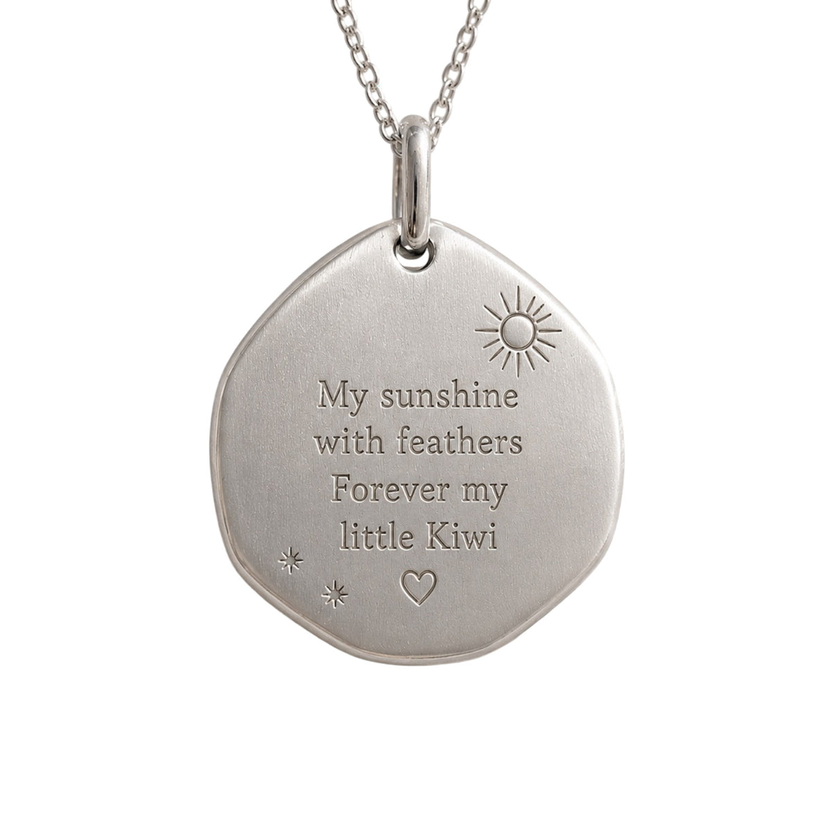 9k Hand-Enamel Portrait Pendant with Custom Engraving Reverse