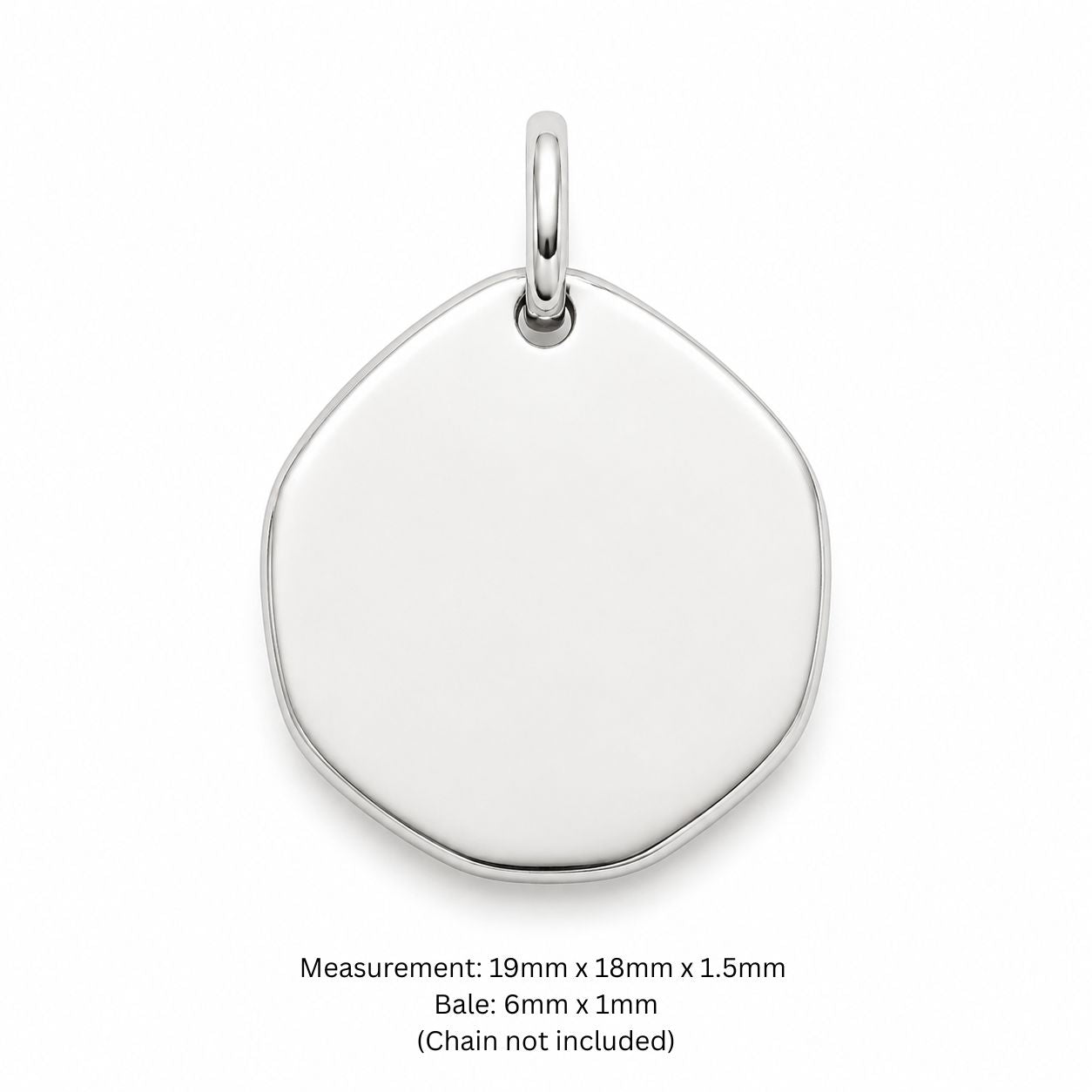 9k Hand Enamelled Pet Pendant White