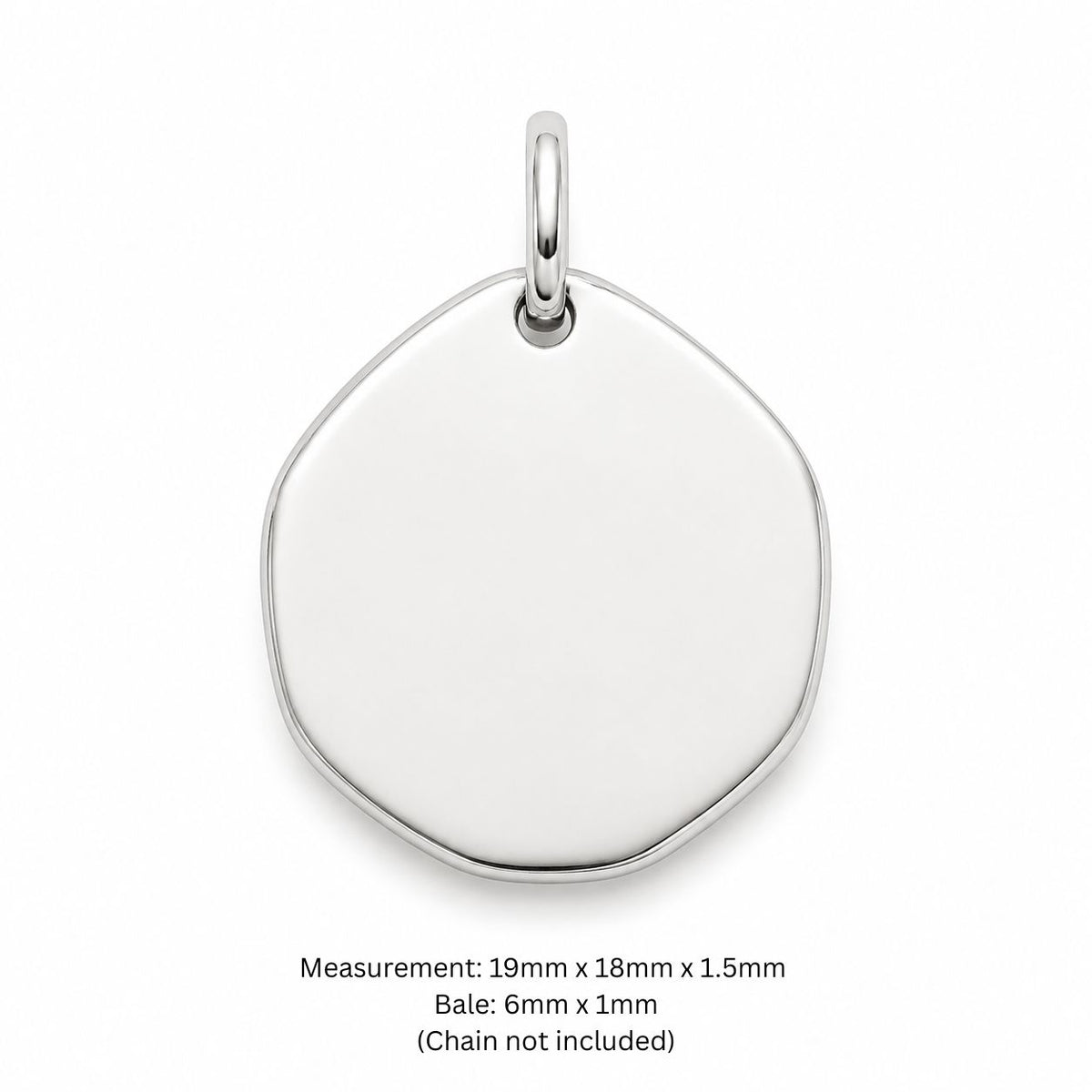 9k Hand-Enamel Portrait Pendant with Custom Engraving Reverse